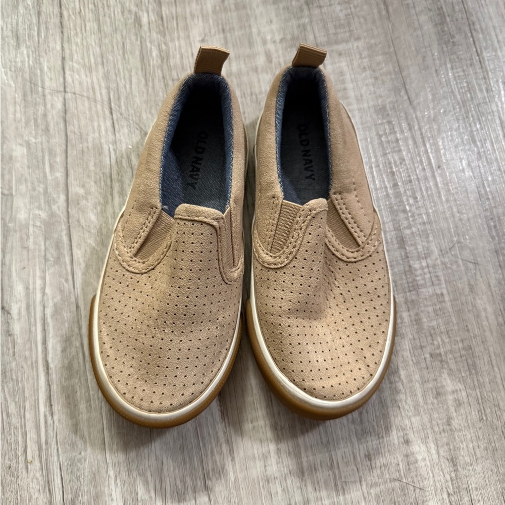 Old Navy Beige Perforated Slip-On Sneakers
